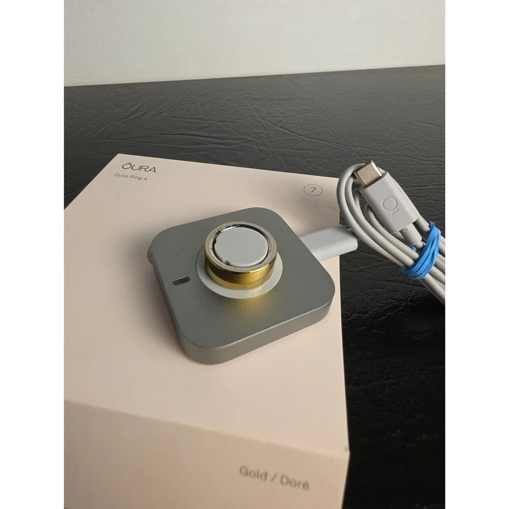 Oura Health + Fitness Tracker Smart Ring 4 Model OA11 - Gold (Size 7)